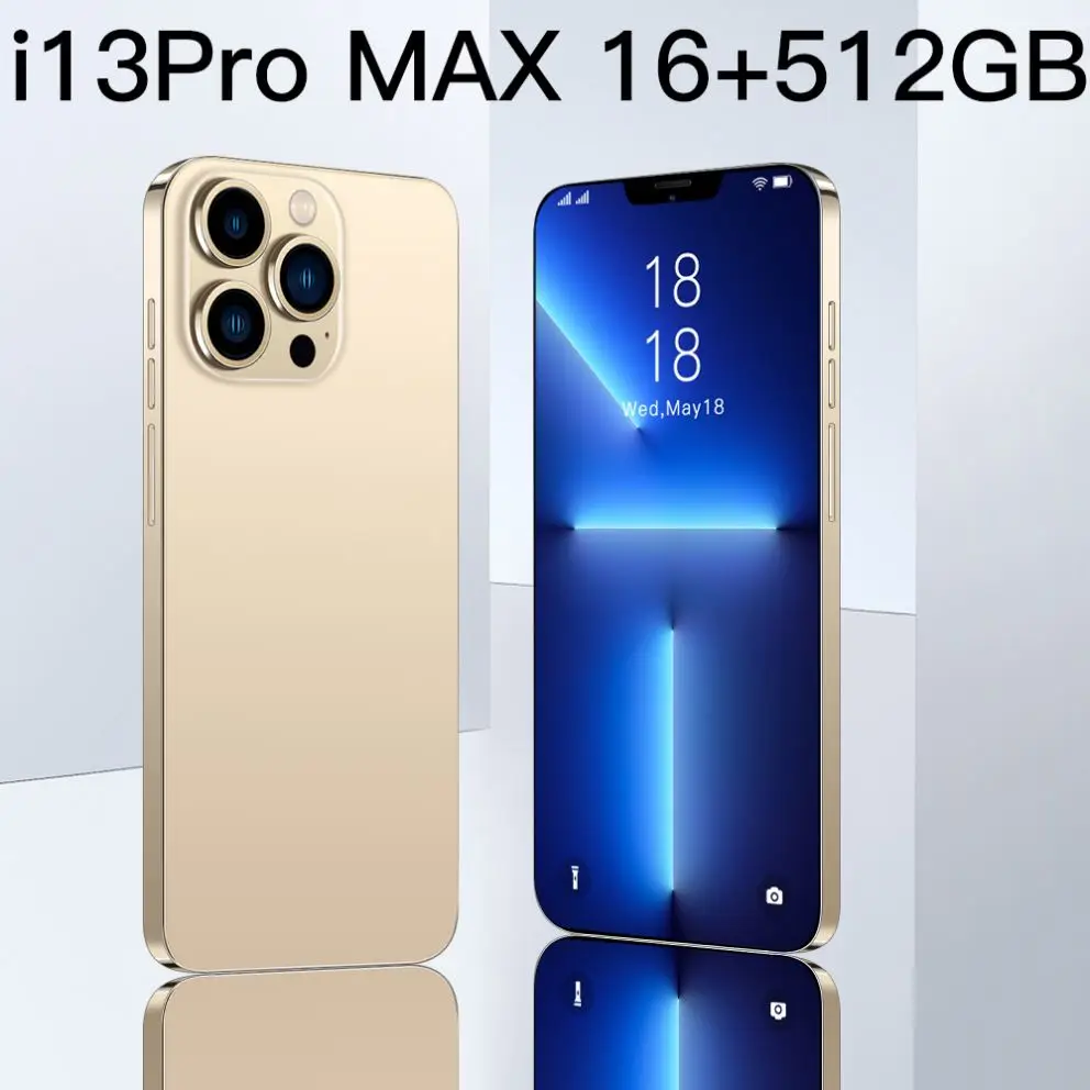 i14 Pro Max + 6.7 inch 16GB+1TB Android smartphone 10 core  phone 3 camera MTK6889 face ID unlock mobile phone