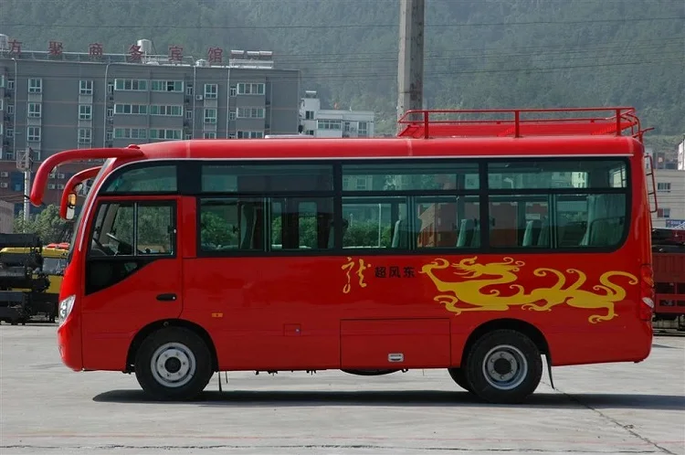 Dongfeng factory firect 6 meter 3300mm wheelbase luggage rack 19 seater front engine diesel Euro 4 mini bus with A/C