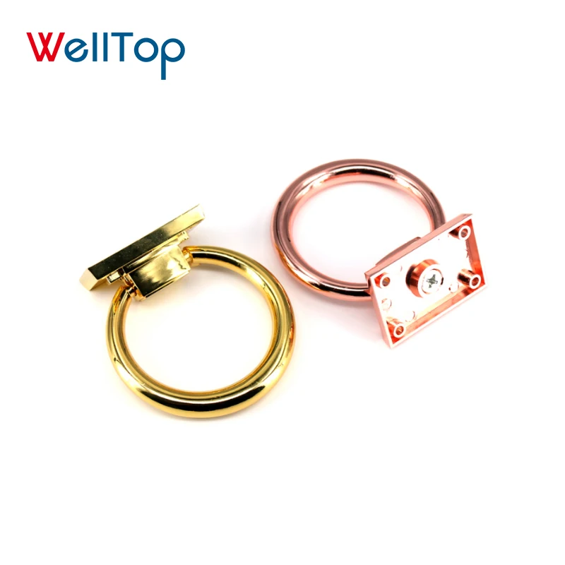 14.169 Golden Silver Zinc Alloy Round Pull Drawer Cabinet Ring Knobs Perillas Del Gabinete Sofa Chair Furniture Door Handle