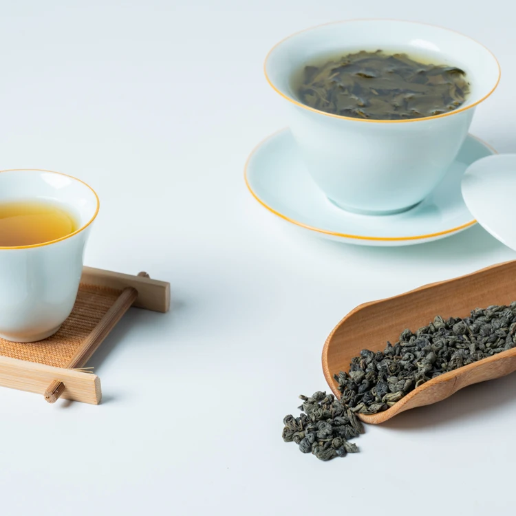 Premium Chinese 3503 Gunpowder Green Tea Health Specialty Loose Tea for Slimming Packaged in Box Bag Bulk and Cup New