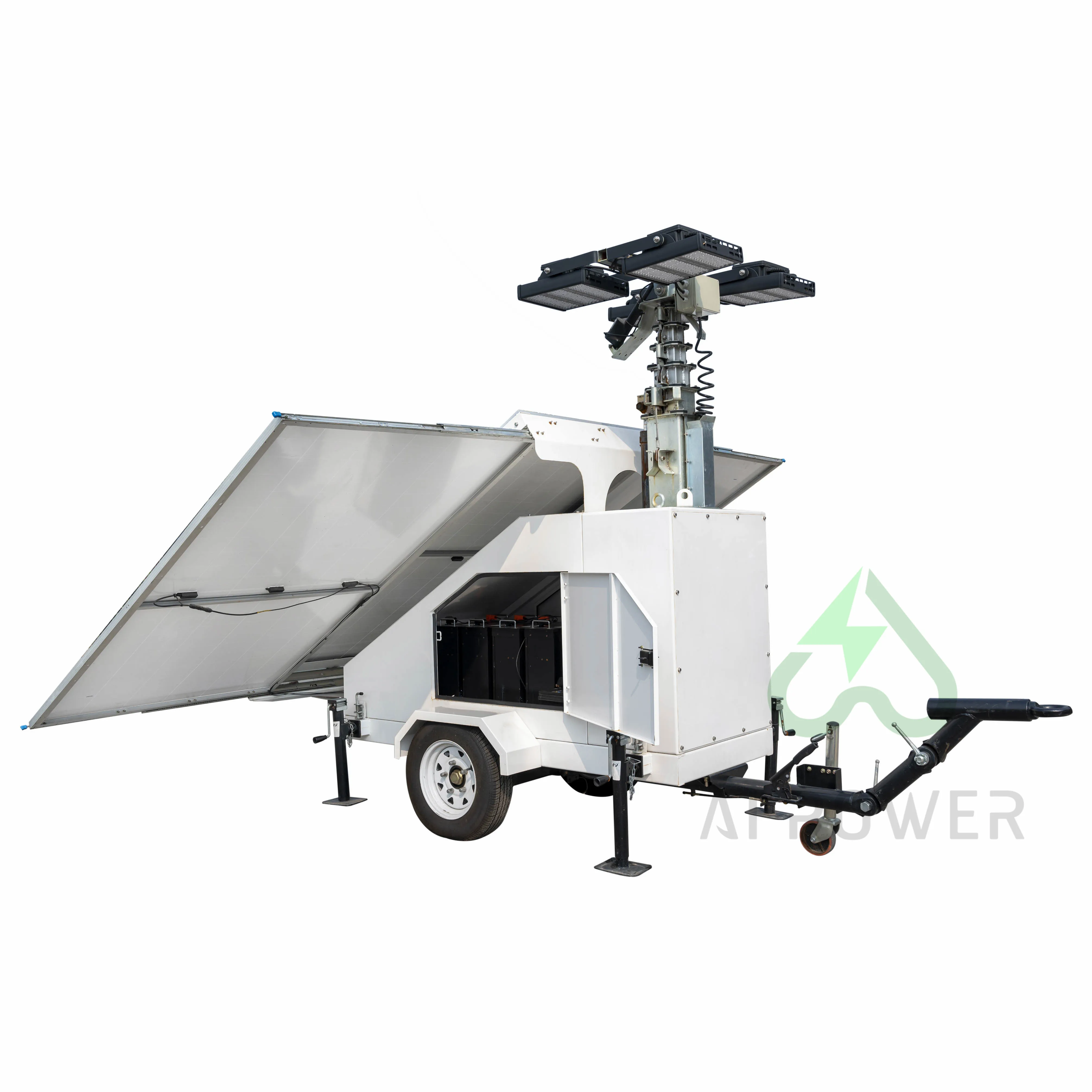 9M 10kva Portable Mobile Diesel signal high mast lighting tower light with led lights for Generator price