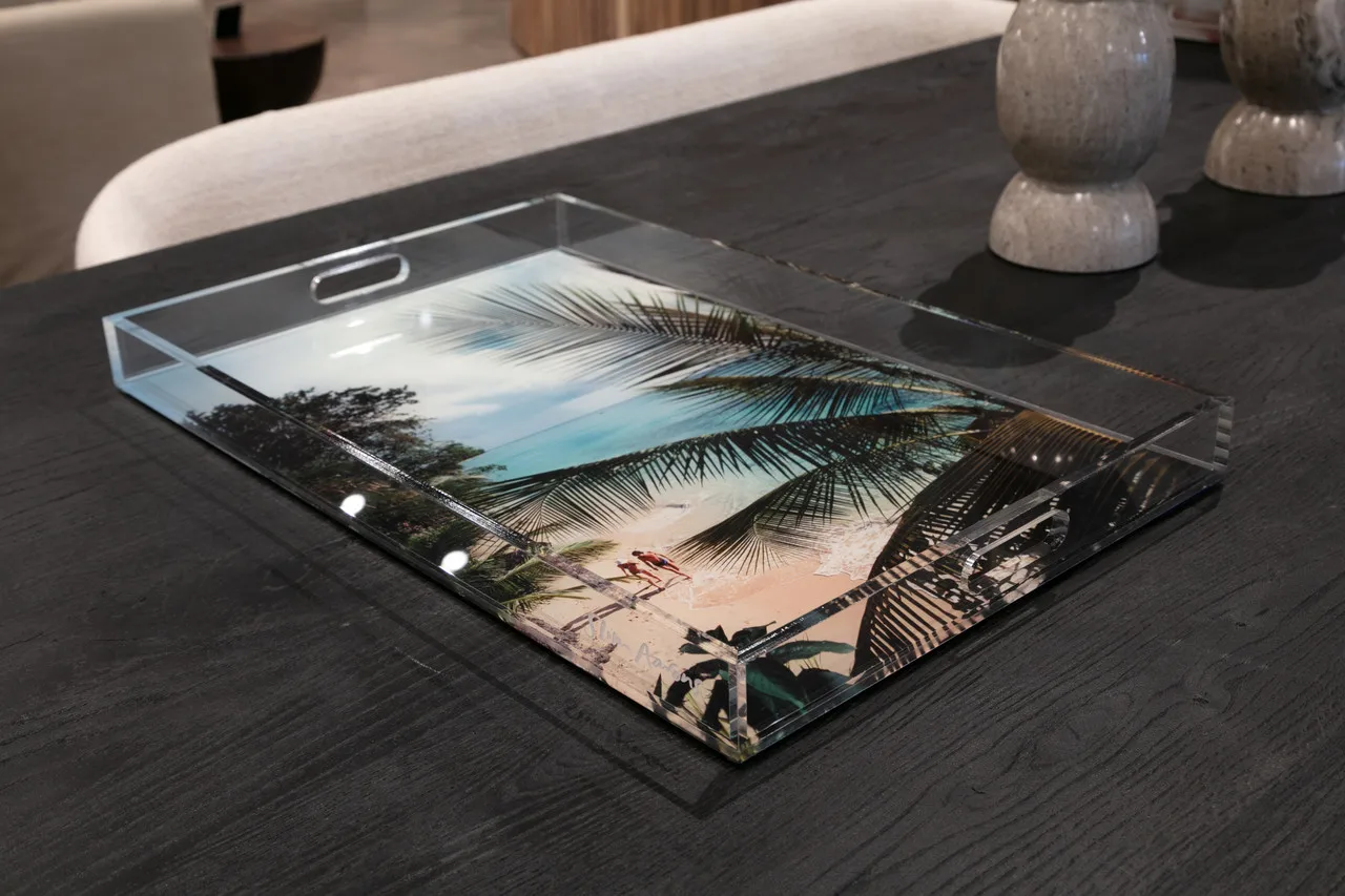 Custom Clear Plastic Acrylic Tray With Custom Printing