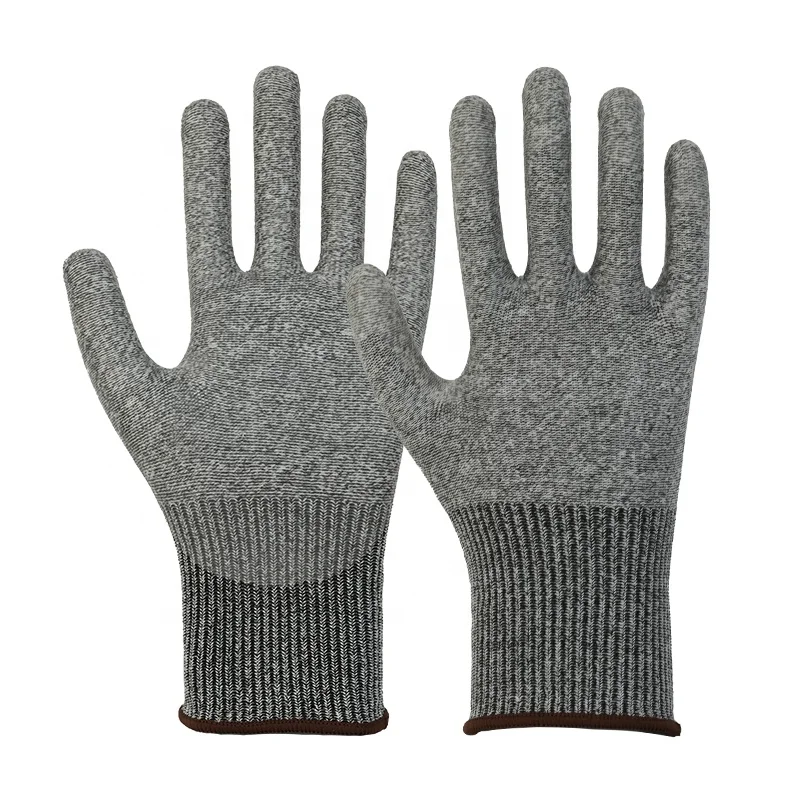 factory price customized logo CE cut resistant level 5 13G hppe liner PU dipped industrial work hand protect glove