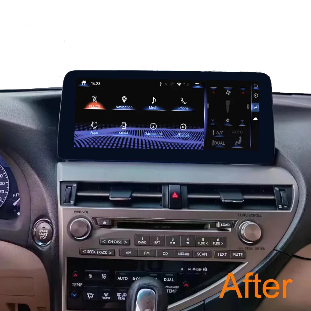 Новый дизайн 12 3 дюймов беспроводная Автомагнитола apple carplay & android автомагнитола видеоплеер для Lexus high version RX RX270 2009-2012