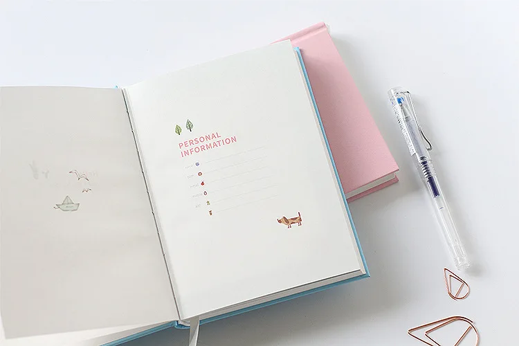 Hand Account Book Schedule Plan Book Hardcover Book Color Inner Page Notebook Notebooks
