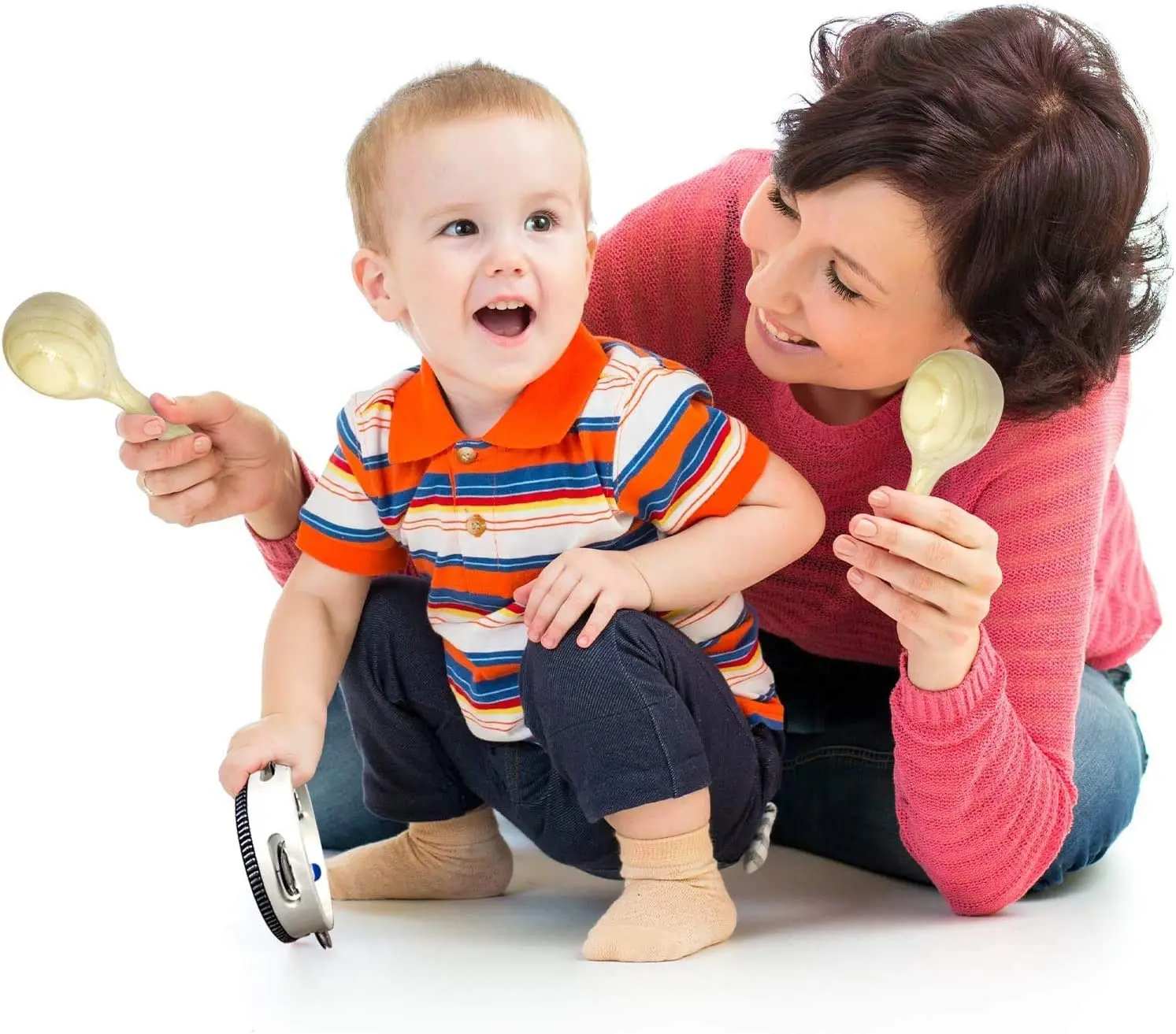 Musical Instrument Set Toys Drum Percussion Natural Eco-Friendly Wooden Montessori Toys Gift for Baby Infant Toddler Music toy