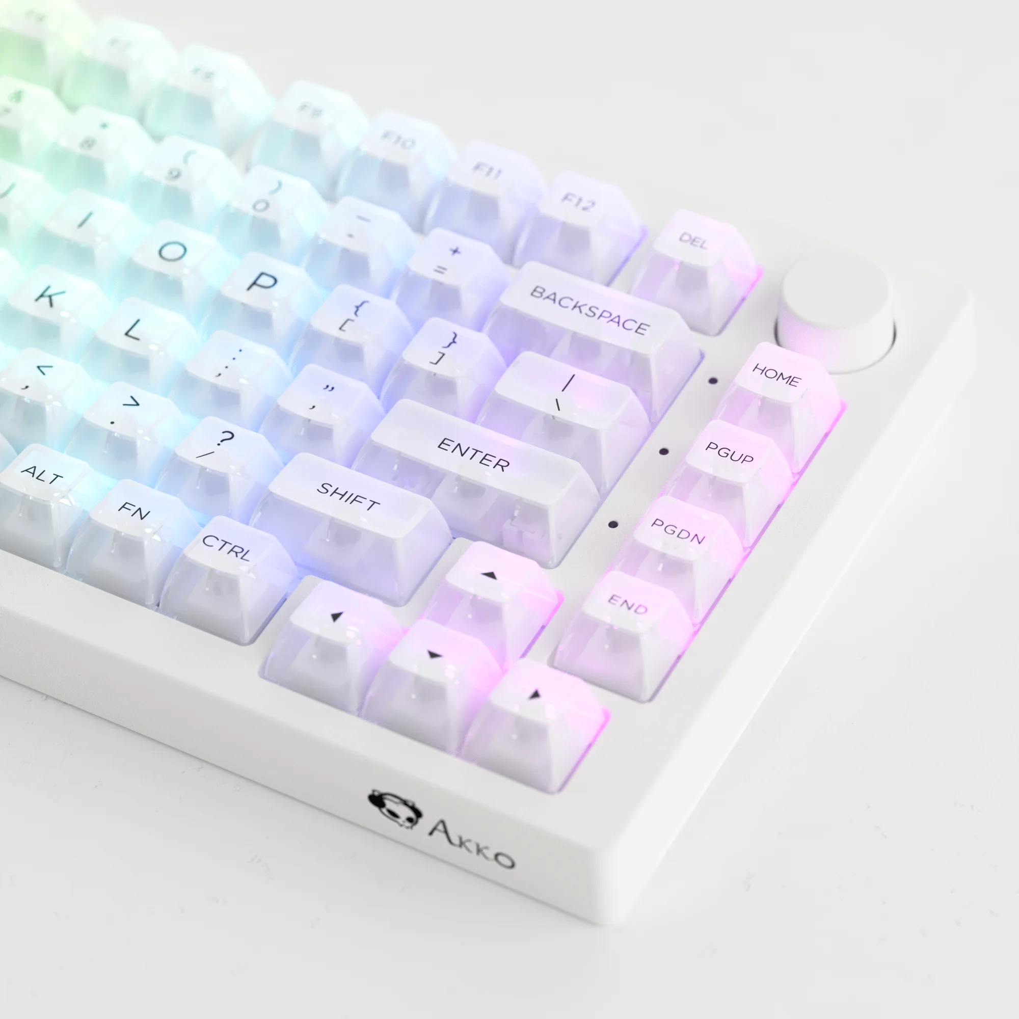 Akko Mechanical keyboard Clear translucent Keycap set Cs jelly Switches Cherry ASA Profile PBT Double shot Keycaps