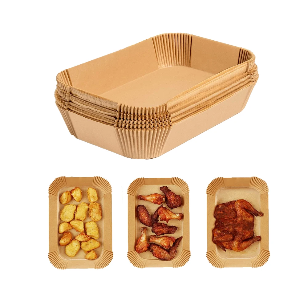 Wholesale Disposable Parchment Air Fryer Food Baking Paper Liner Greaseproof Square Airfryer Liners Silicone Food Bake Paper