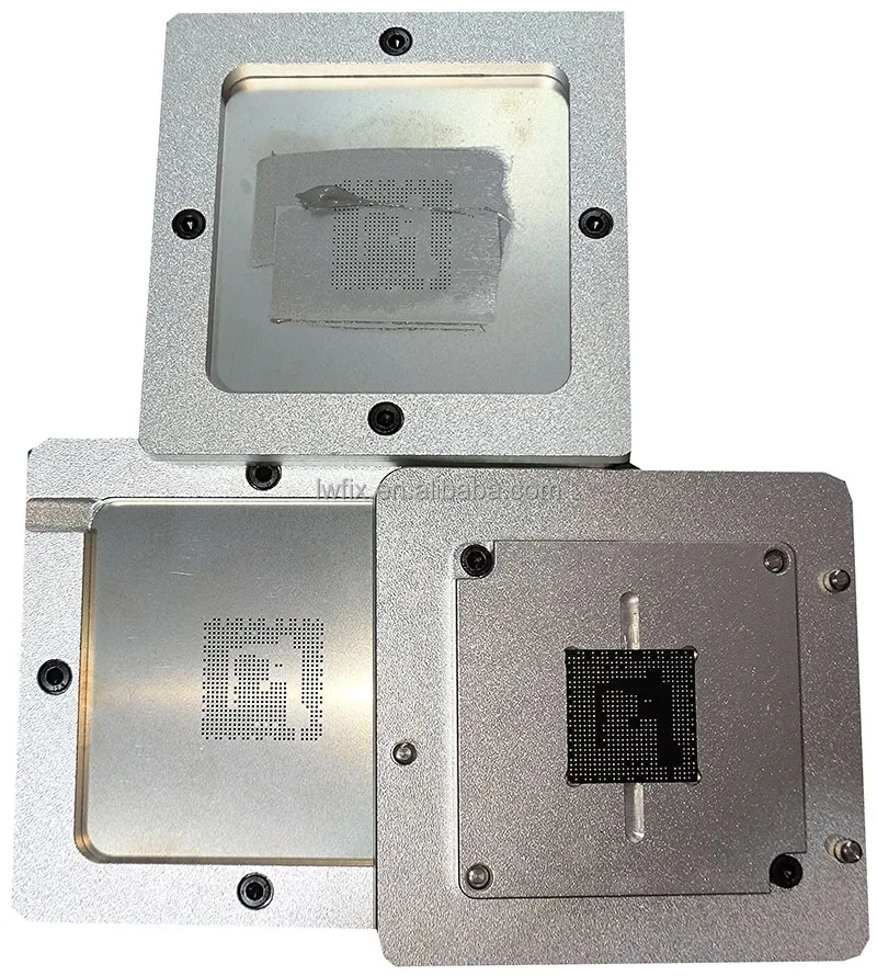 Aluminium Alloy BGA Reballing Kit Stencils & Planting Fixtures for Electronics Chip Rework & Repair for Soldering Station