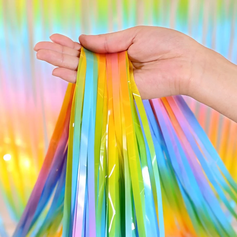 Sequin Wall Backdrop Square Foil Fringe Curtains streamer for Engagement Party Birthday Wedding christening baby shower deco