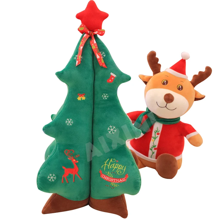 Factory Cotton Customized Doll Manufactures  Personalised Gift Stuffed Plush Toys Christmas Trees