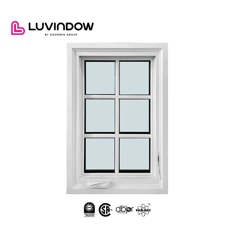 Big Discount Double Glazed With Installation Wings Security Casement Windows Crank Aluminum Clad Red Oak Wood Windows