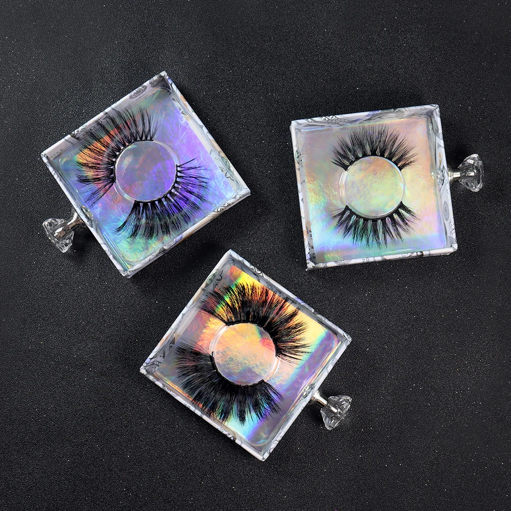 Customized Luxury Natural False Eyelashes 25Mm Thick Lashes Reusable