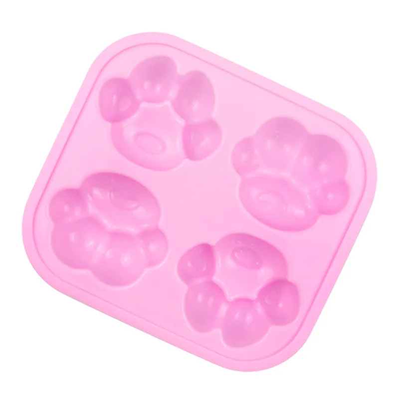 Saffron Cat Paw Silicone Cake Molds silicon dog paw mousse mold Homemade pet muffins cupcakes