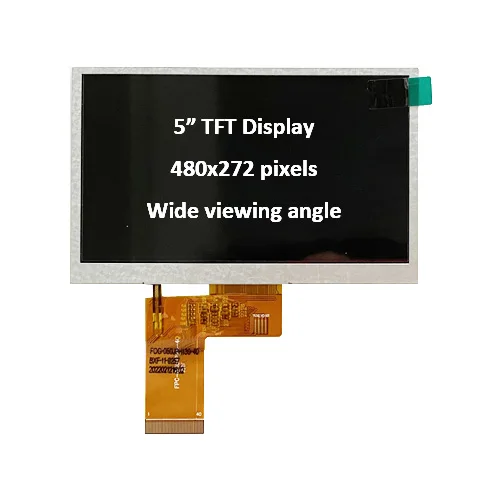China Factory price 5 inch lcd Screen TN 350 nits 480*272 40pin lcd module RGB lcd display