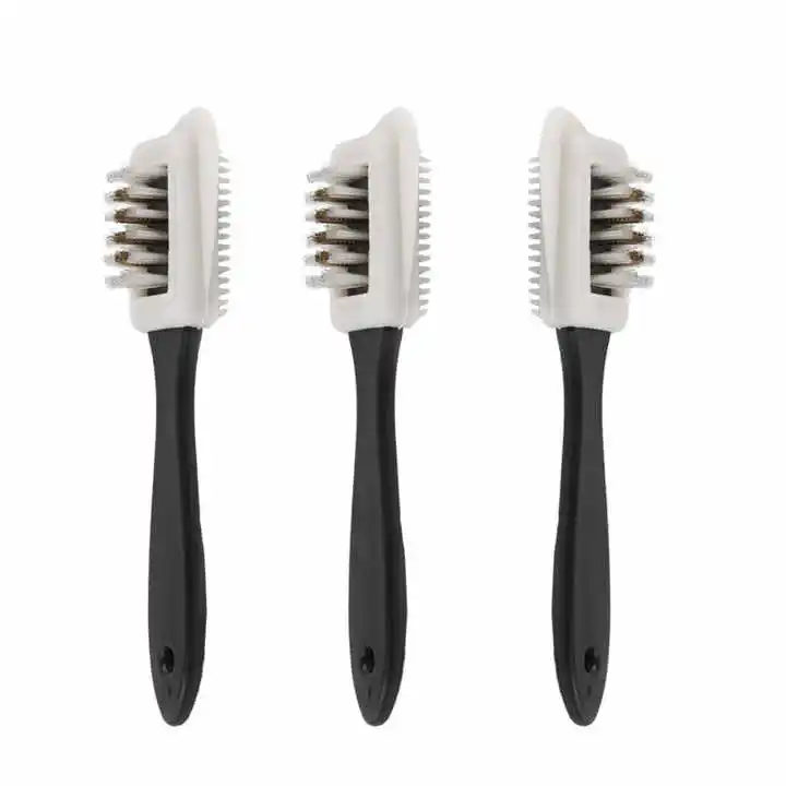 Cleaning Tool S Shape Multifunction Silicone Copper Wire Shoes Brush 3 Sides Shoe Brush For Nubuck Suede Boot Shoes