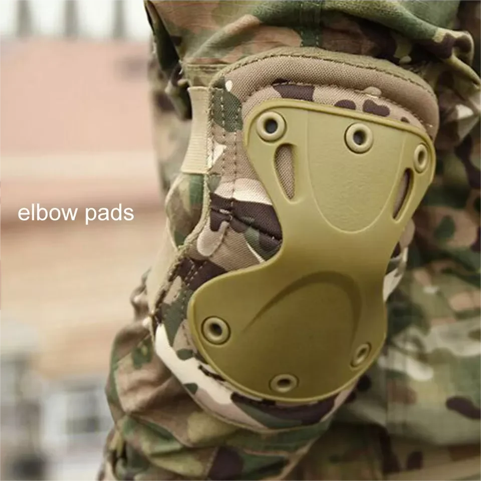 Outdoor Safety Protection Tactical Knee & Elbow Pads Camouflage Combat Knee Pads Elbow Protective Pad