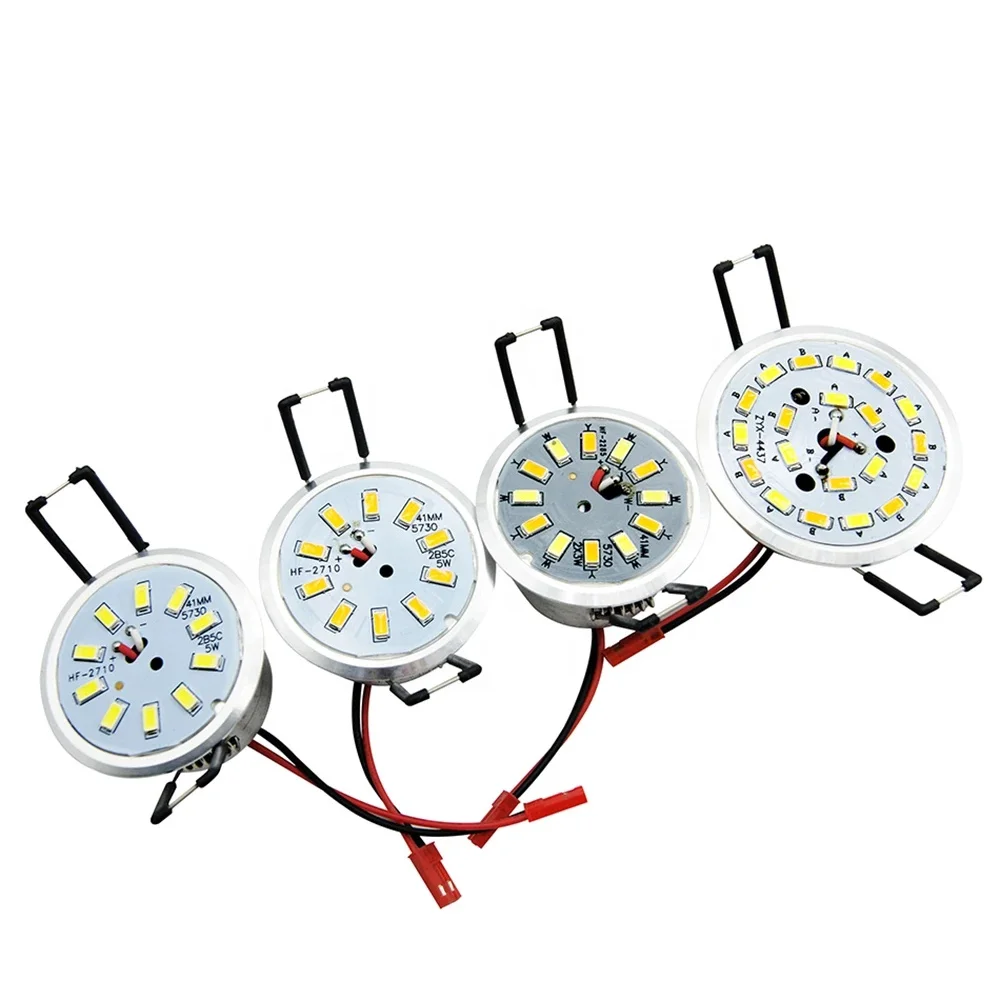 Светодиодный потолочный светильник 220 В, 110 В, встроенный светильник в алюминиевом корпусе, 3 Вт, 5 Вт, точечная световая панель, круглая Встраиваемая лампа 5730SMD, лампочка-кукуруза