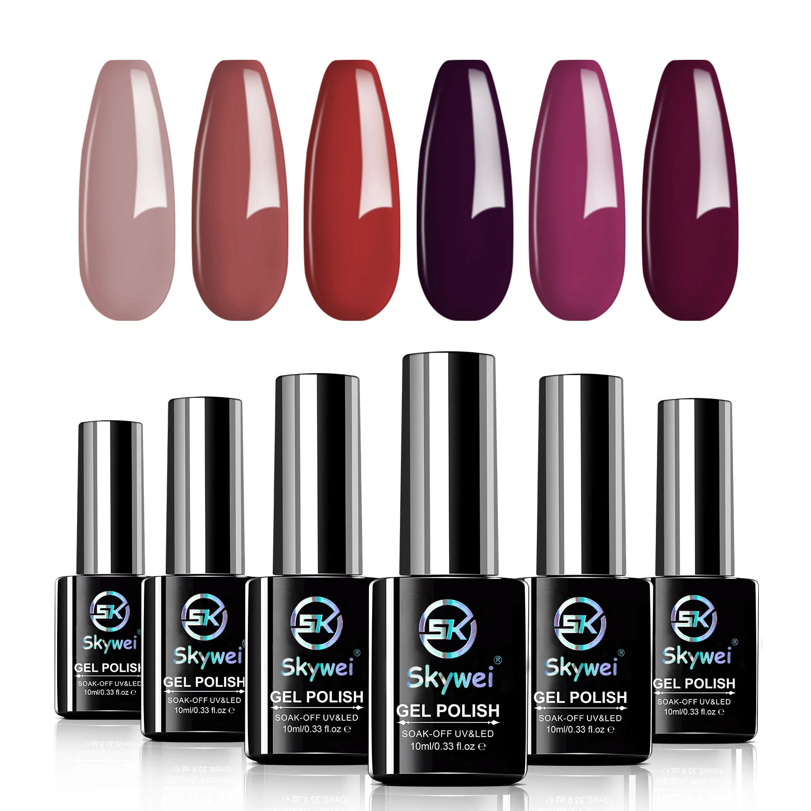 Skywei Promote Special Cheap Gel Polish Manufacturer Nail Gel Kits 12 colors for nail art nail beauty