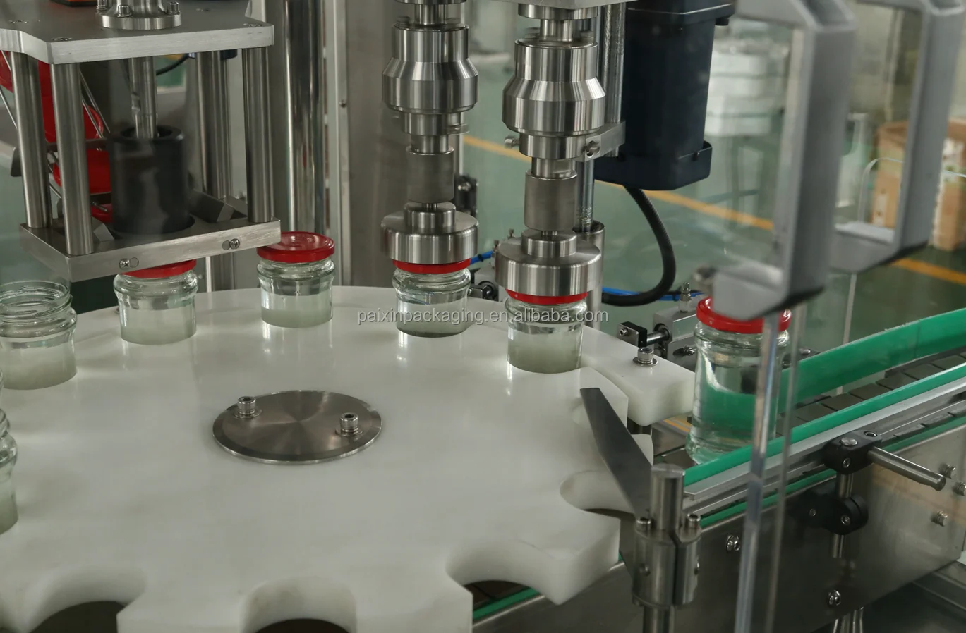 factory price  automatic tomato paste cream chess bird nest chili sauce fruit jam glass bottle jar hot filling capping machine