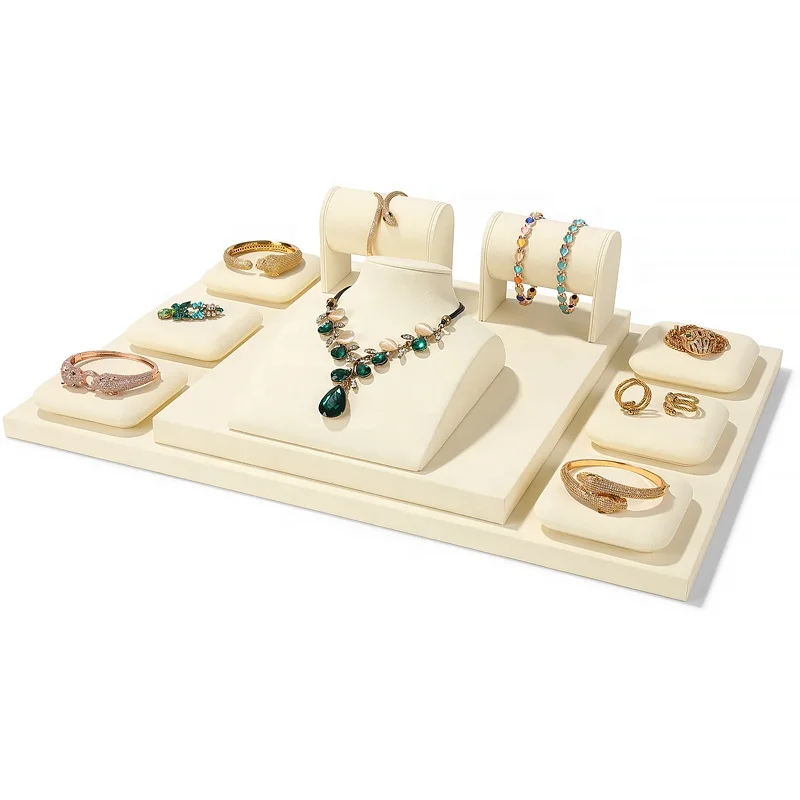 DIGU Luxury Jewelry Store Showcase Exhibitor Free combination module Display Set Metal Jewelry Display Set Stand