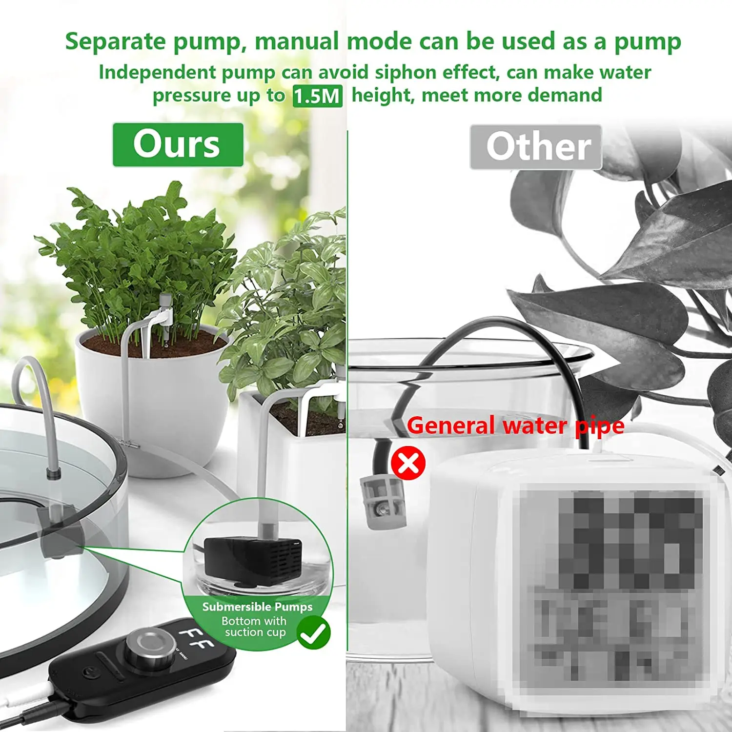 3m pump plant watering devices timer smart drip Irrigation kit automatic home garden plant self watering system