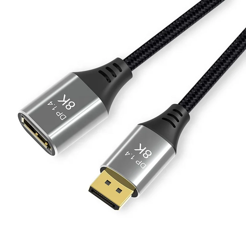 Xput DP Male To Female Extension Cord Cable Displayport 1.4 DSC Extension Cable 8K HDR 144Hz 60Hz
