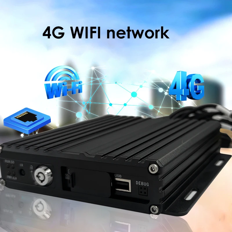 Wholesale Realtime Dash Cam Mobile DVR 4 Channel Recording  4G WIFI GPS  built-in G-sensor  with Driver Fatigue Monitoring