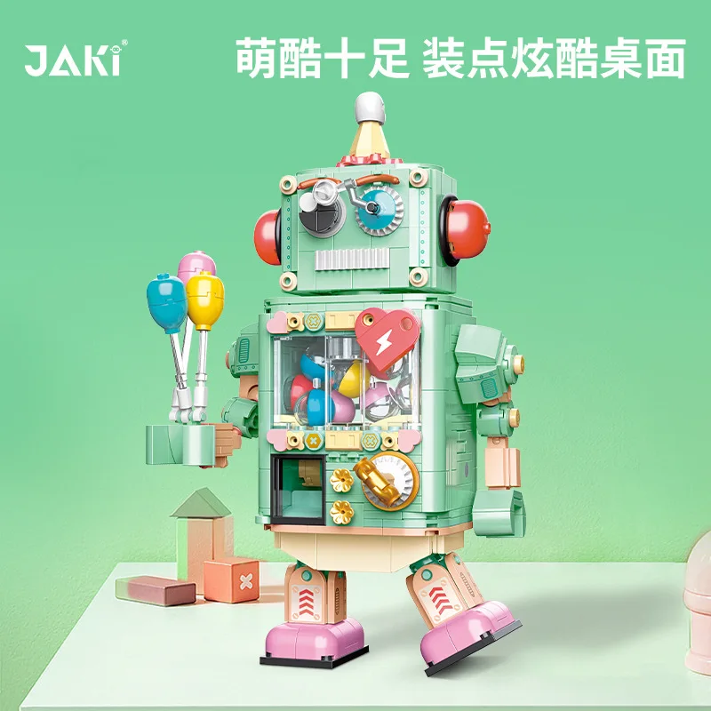 JAKI 8218 Cashapon Machine Robot Building blocks JK Maker Pop game series bricks toy for kids Christmas gift