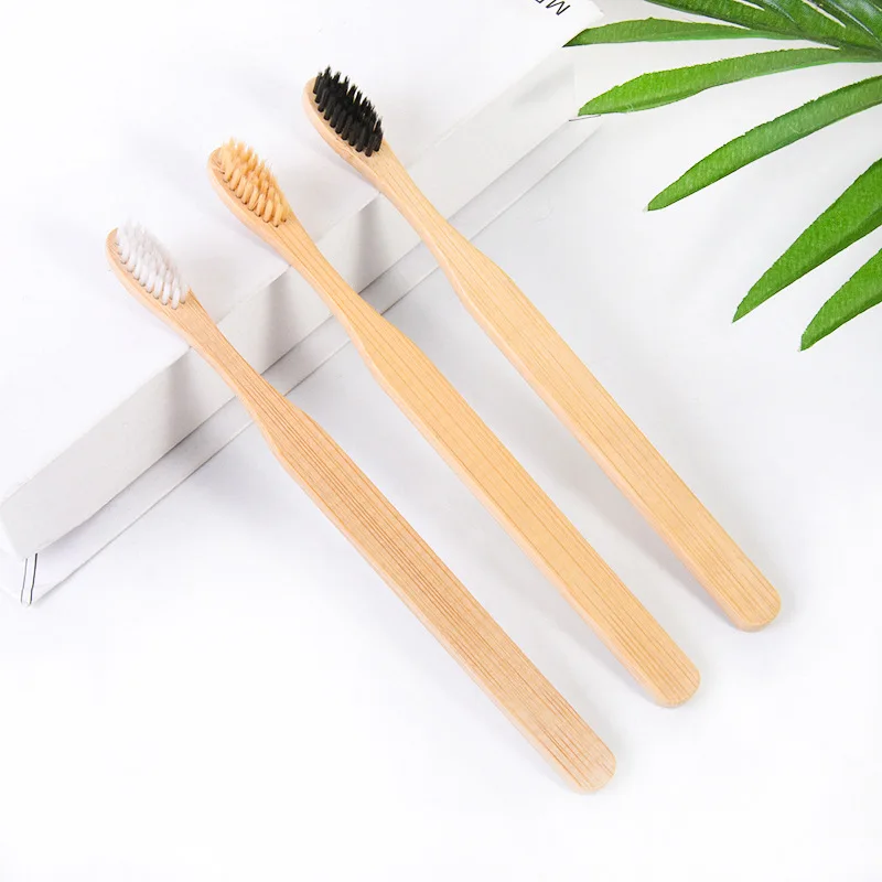 Natural Eco Friendly Biodegradable Disposable Customized Packing and Logo OEM Soft Charcoal Bristle Hotel Bamboo Toothbrush