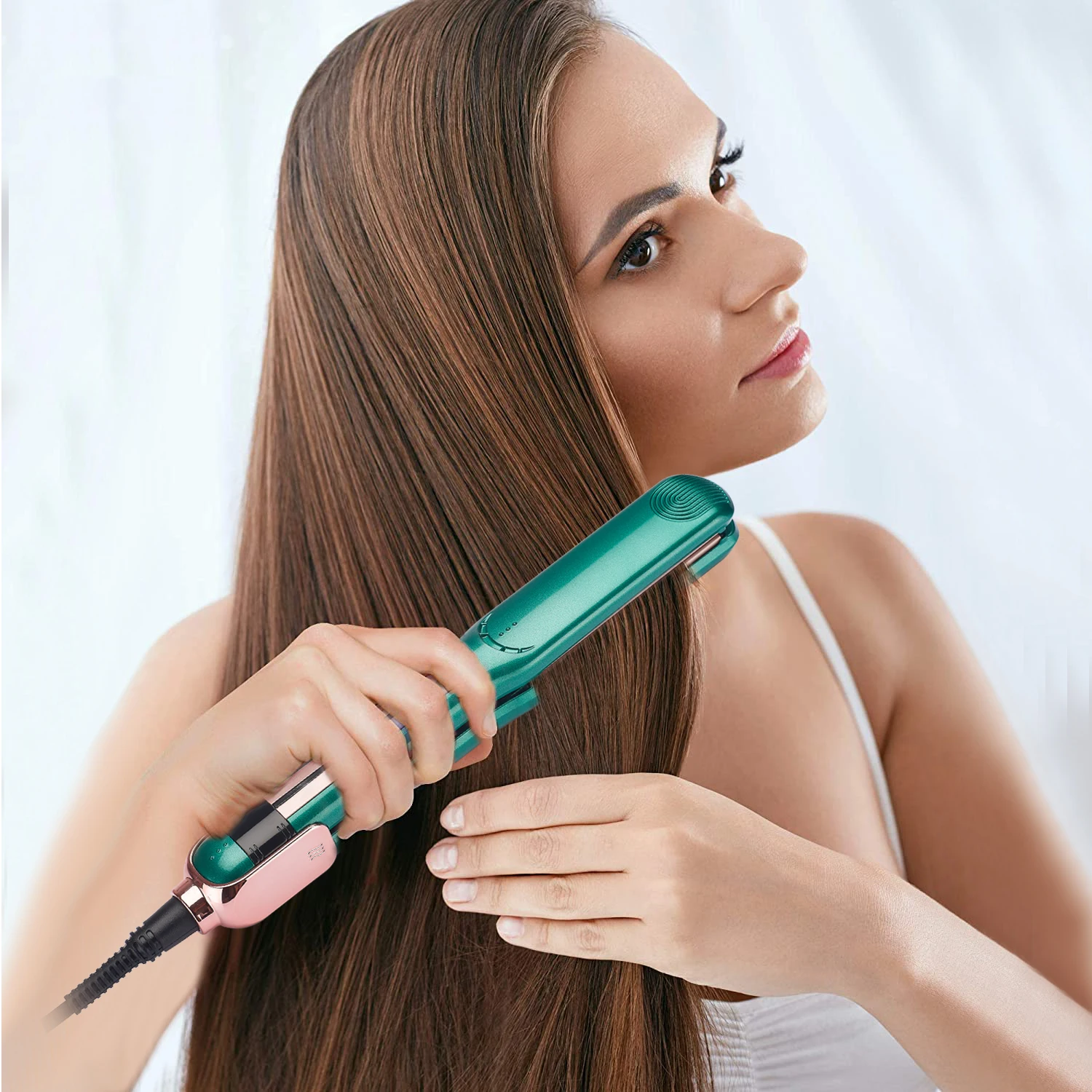 Lidow 1-Inch 3D Wholesale professional ceramic hair flat iron hair straightener with digital temperature control