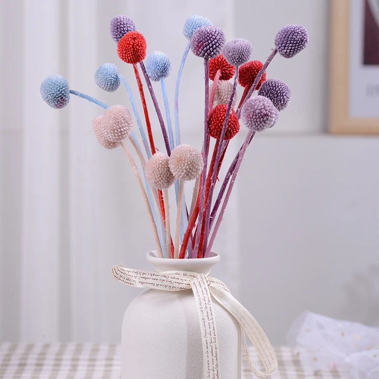 Top Selling Decorative Flowers Billy Balls Wreaths Christmas Indoor Decoration Dried Craspedia