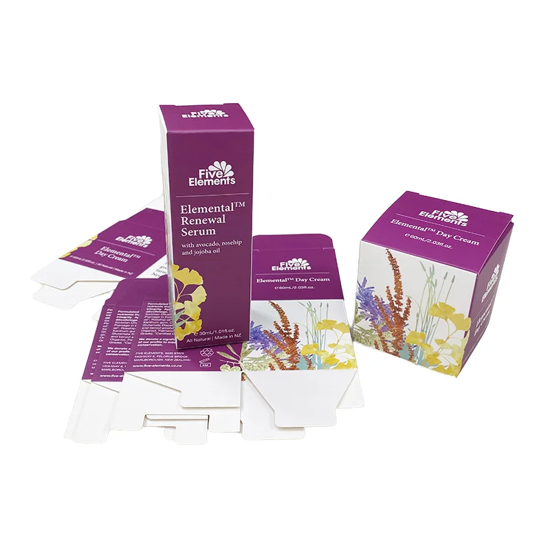 Custom Printed Cardboard Packaging for Cosmetics Small Perfume Bottle Paper Boxes for Lipstick Face Cream Food Safe Folders