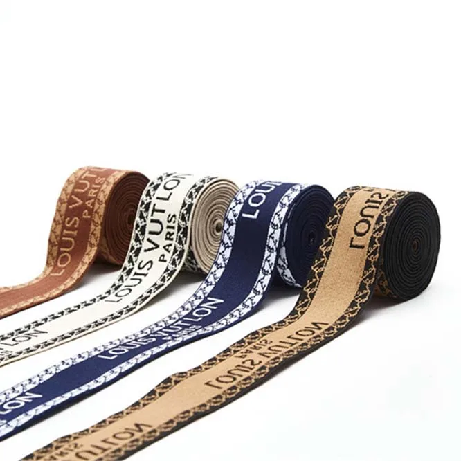 Jacquard Multi-Colors Imitation Nylon Nylon Webbing Strap 1.5 Inch Cotton for Bags
