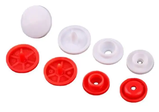 Sustainable POM Material Flatback Snap Plastic Buttons with Beads Decoration for Clothing and Garments Fancy Style