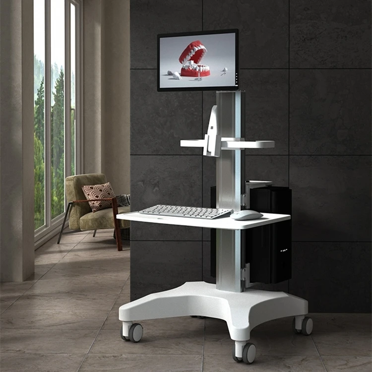 Medical Trolley Computer Cart with Steels Stand for Oral Scanner Medical Cart With Scanning instrument