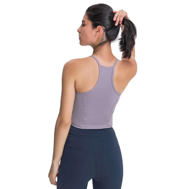 Женские легкие майки для фитнеса и йоги для бодибилдинга, мягкая майка Racerback