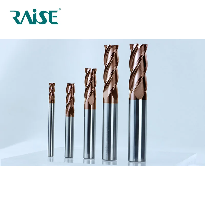 RAISE 1mm 20mm HRC 55 60 4 Flutes CNC Tools Router Bits Milling Cutter Carbide End Mill