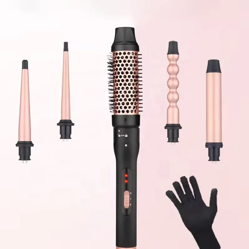 New Hair Curling Iron LED Long Hair Styling PTC Heater Curling Wand Set hair curler set Ceramic Barrels curling flat iron