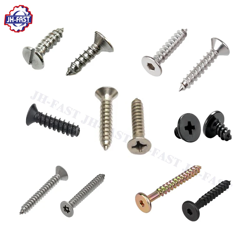 DIN7982 Galvanized Cross countersunk Head Self Tapping Screw phillips flat bugle head self-tapping screws