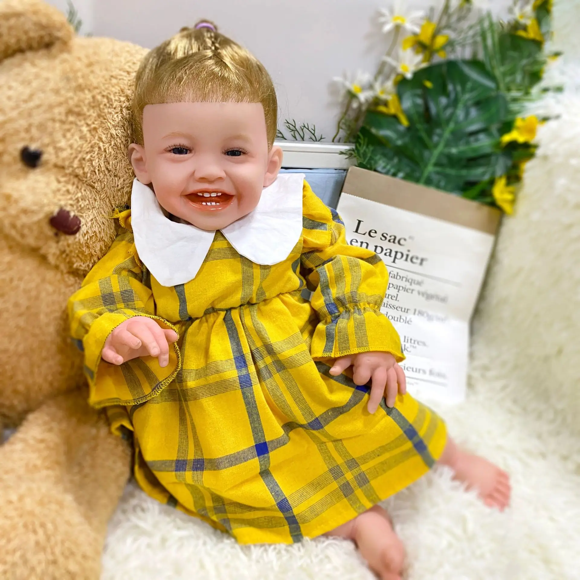 24inch Newborn Munecas Renacidas Black Reborn Lol Doll Vinyl African American Dolls Toy Baby for Girls