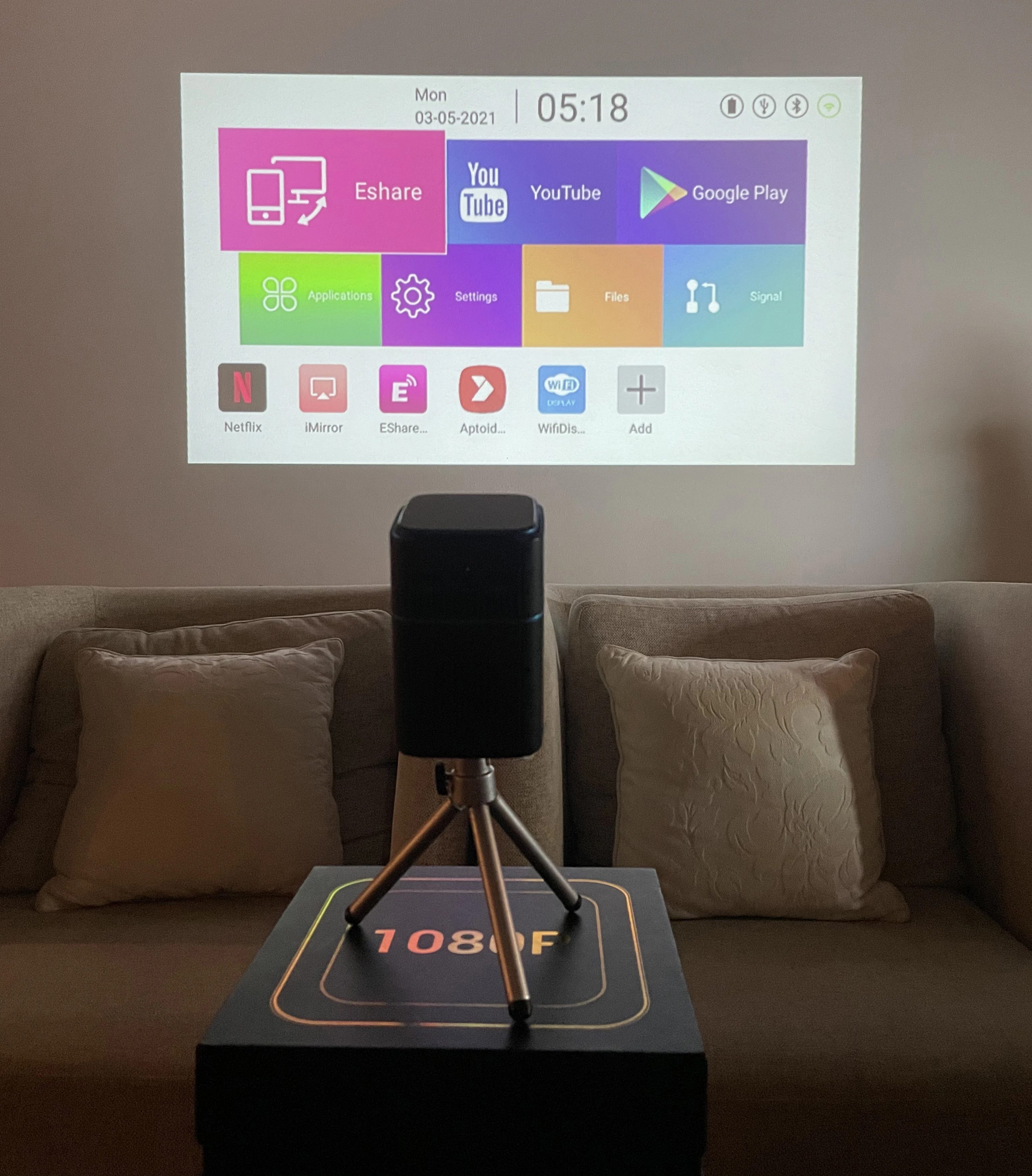  Smart Touch Vedio мини карманный проектор для домашнего кинотеатра Android Мобильный светодиодный 1080p 4k Портативный DLP