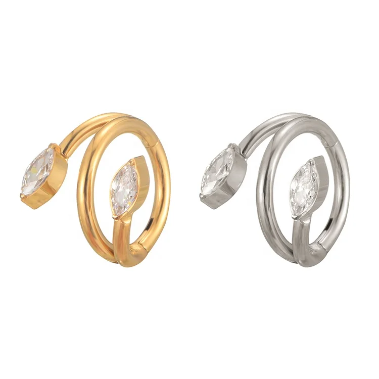 ASTM F136 Titanium Spiral Earring Clickers Titanium Body Piercing Jewelry