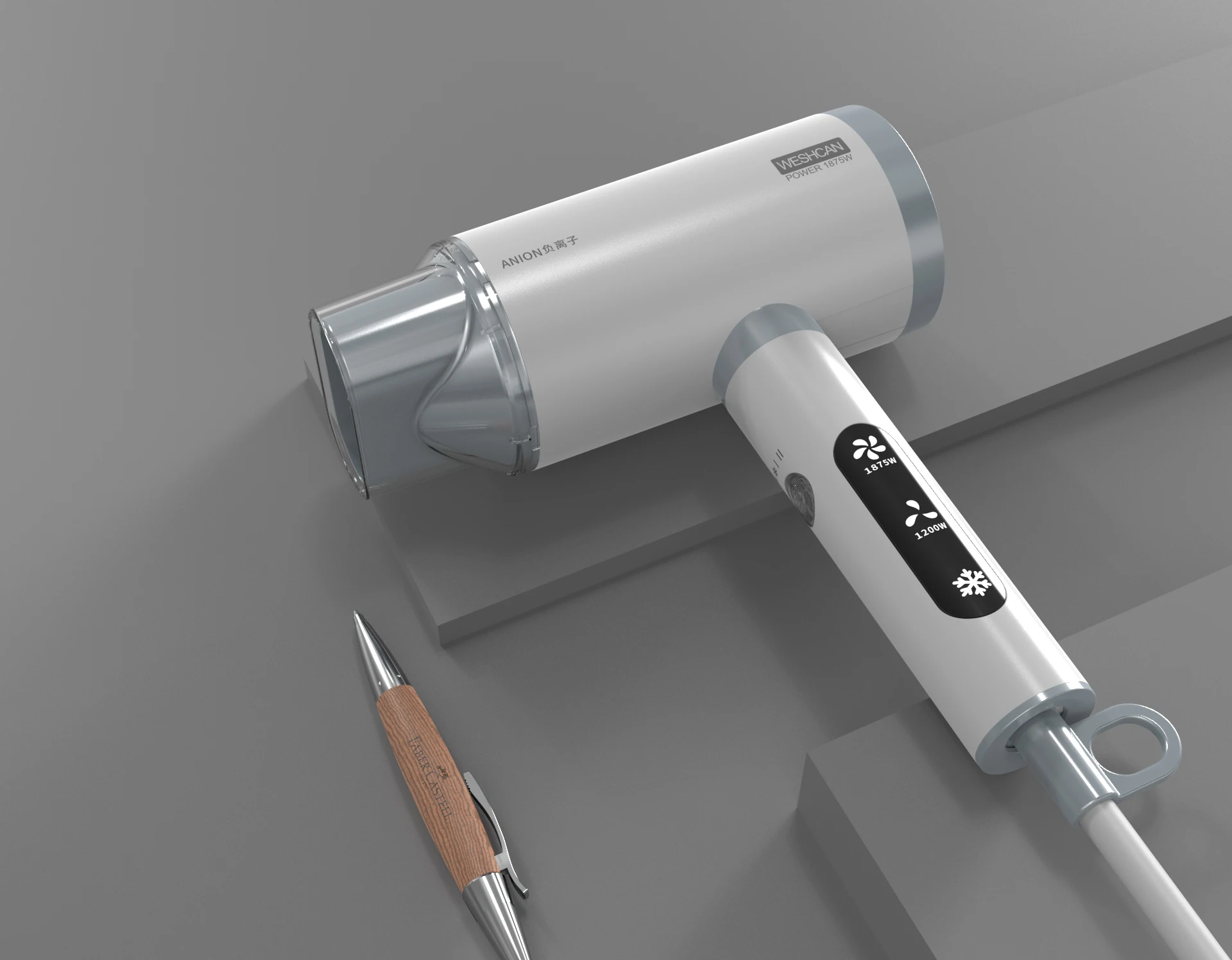 WESHCAN Portable Professional Hair Dryer Wholesale LED Display Touch Sensor Screen Hair Blow