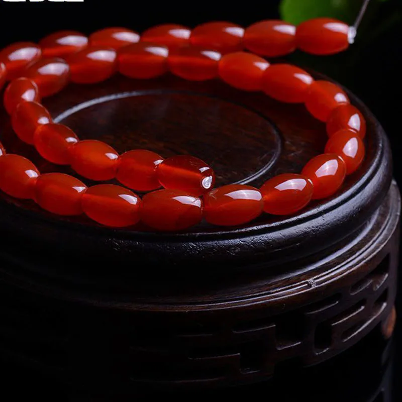 Natural Red Agate jewelry Beads polished DIY & different size for choice Length Approx 36.5-40cm 1689357