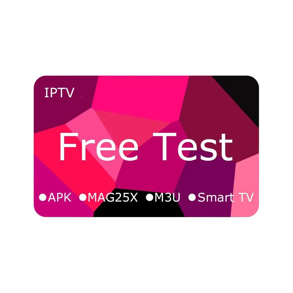 IPTV Free Test M3u IPTV Subscription 12 Months IPTV Reseller panel with Free Trial For Tv box