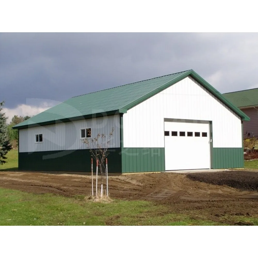 80x100 Cheap Metal Workshop Building Industrial Steel Structure Warehouse With Gutters