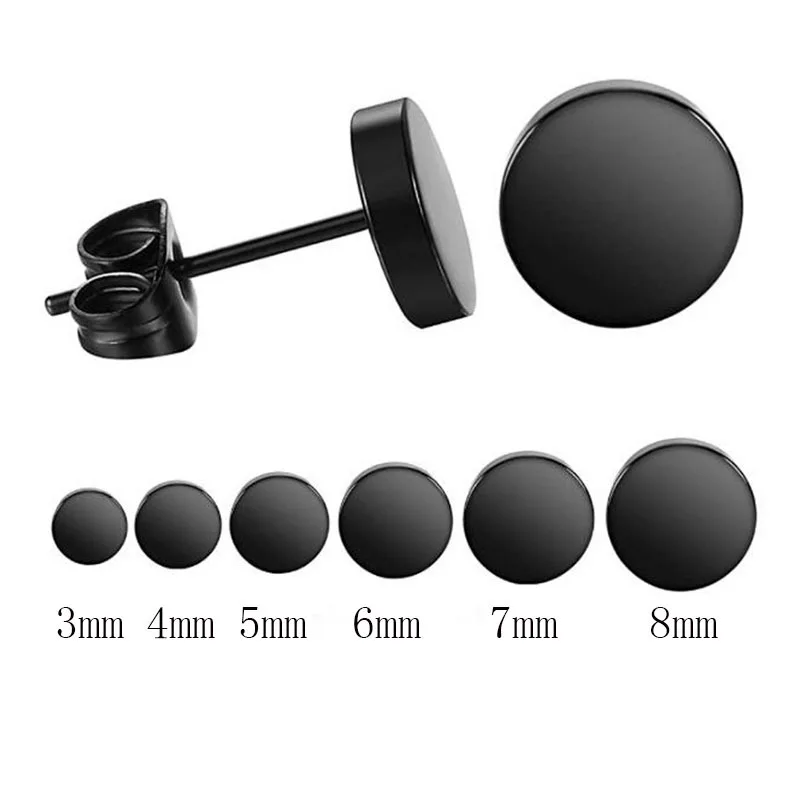 Classic 316L stainless steel round cake earrings Korea hot selling jewelry products for women