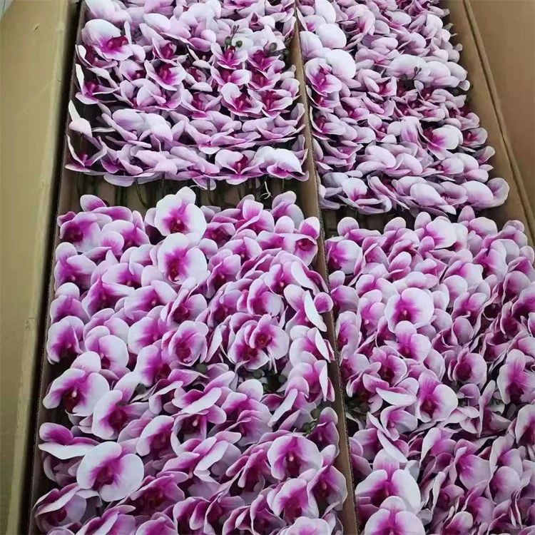 D1043 Single Stem Hand-feel Artificial Orchid In Pot For Decor