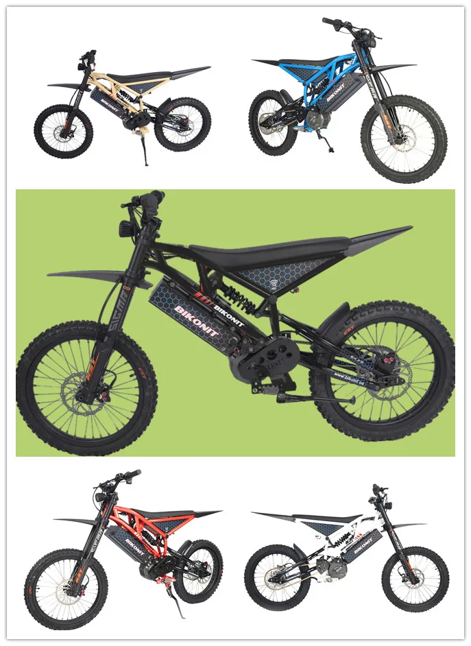 BIKONIT BK28 72V 28000W Off Road Dirt E-Bike Mid Drive Electric bike Hyper Bee Full Suspension Mountain Electric bike